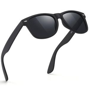 Sunglasses Men Polarized Sunglasses for Mens and Womens,Black Retro Sun